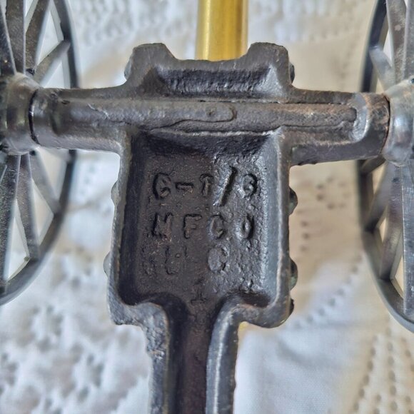 Vintage Brass & Cast Iron Miniature Cannon Model With Functional Wheels - Picture 3 of 8